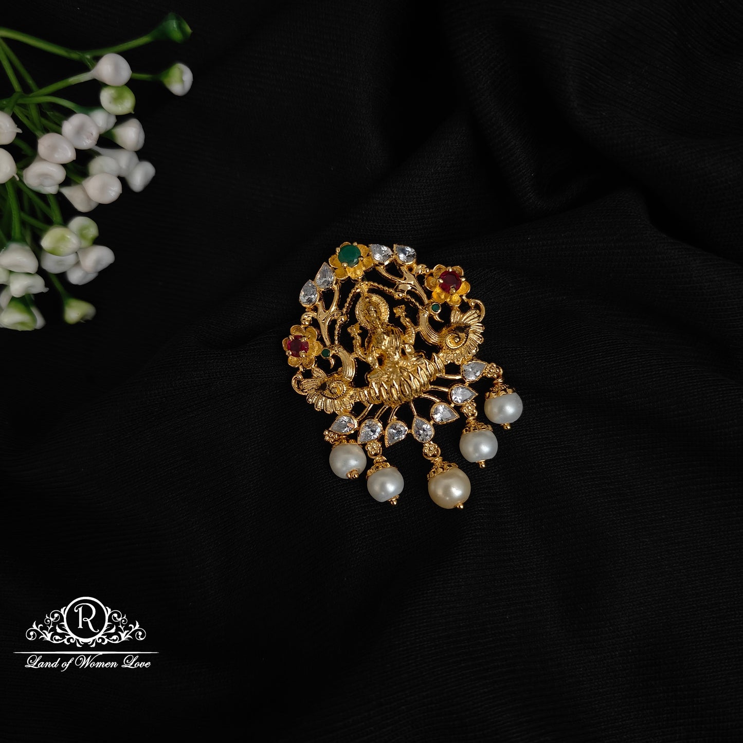 92.5 silver lakshmi devi pendant-RCBH003