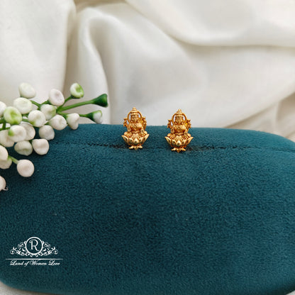 92.5 Silver Small Lakshmi Devi  Earrings-RCR024