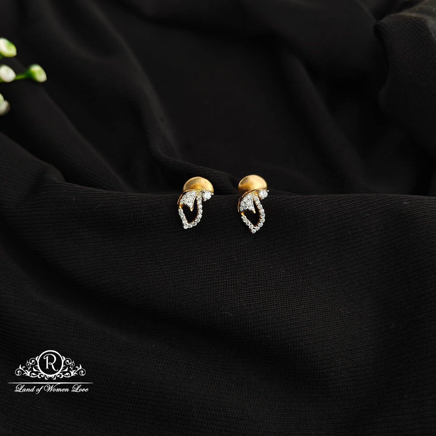 92.5 Silver Diamond Finish Earrings-RCR141