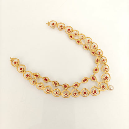 92.5-SILVER CORAL NECKLACE-RCDS016
