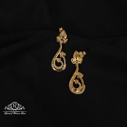 92.5 silver earrings with CZ stones-SS53-1