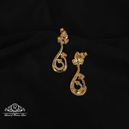 92.5 silver earrings with CZ stones-SS53-1