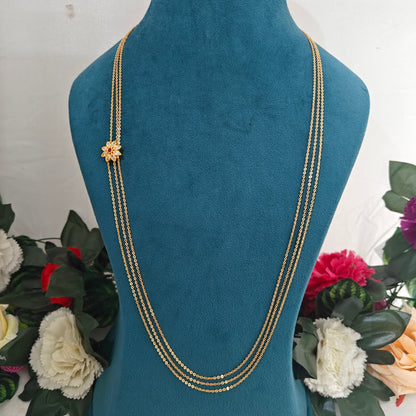 92.5 Silver with gold polish chandra haram RCH1312
