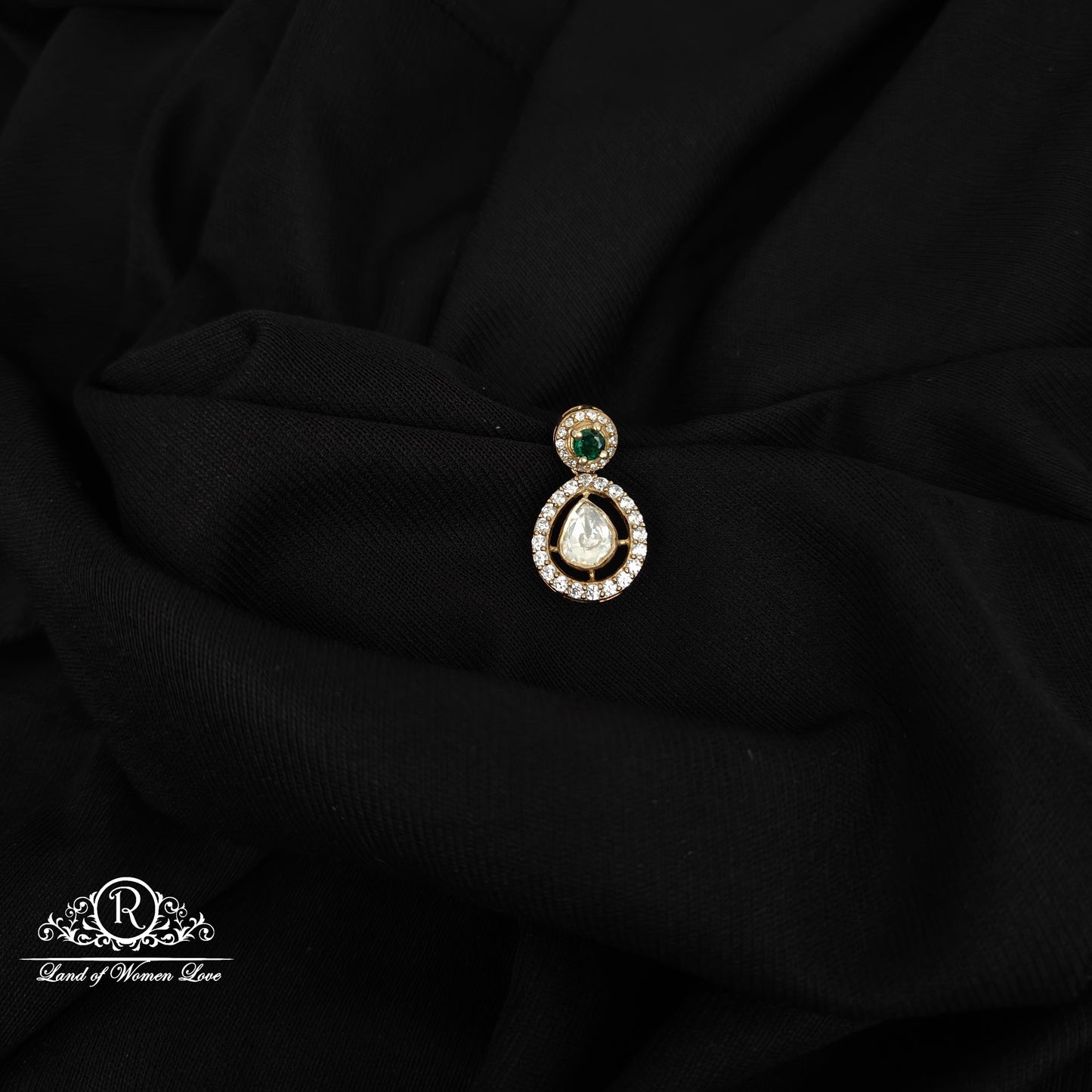 92.5-SILVER MOSSINATE PENDANT-RCG315