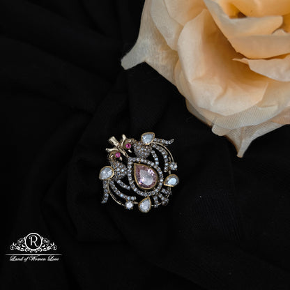 92.5 Silver Mossinate Side Locket -RCMJ281