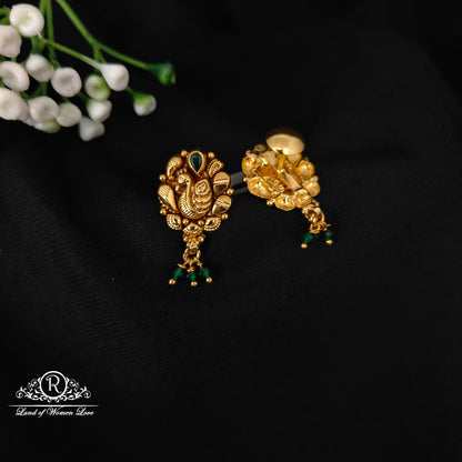 92.5 SILVER PEACOCK EARRINGS-RCM1392