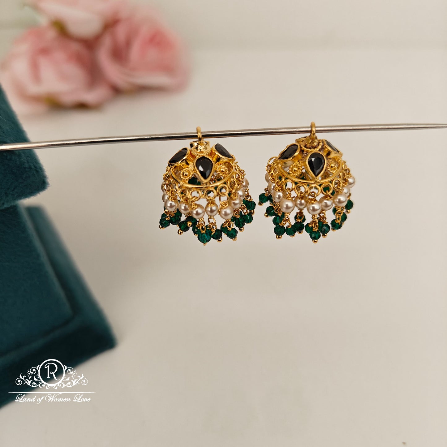 92.5 Silver changeable jumkas-RCBH020