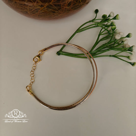 92.5 SILVER THREE TONE BRACELET -RCG346