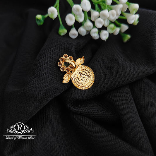 92.5 silver kasu locket with flower design -RCBH079