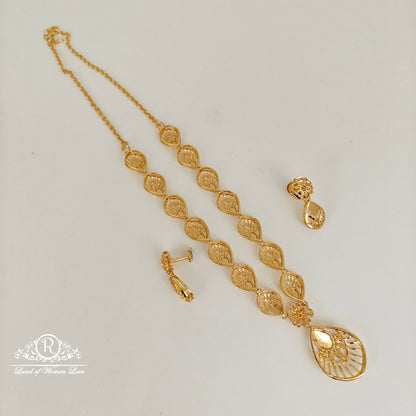 92.5 SILVER TURKEY  COLLECTION NECKLACE WITH EARRINGSSET-RCM1440