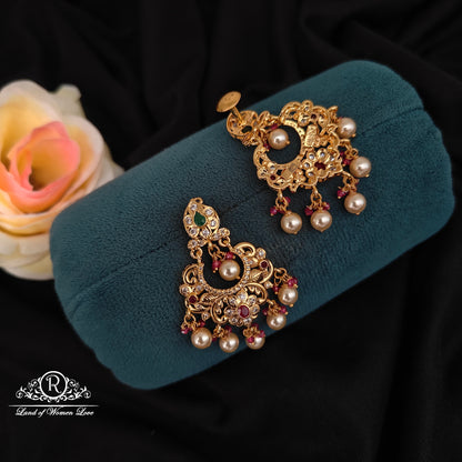 92.5 SILVER CHANDBALI EARRINGS -RCMB014