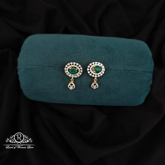 92.5 SILVER DIAMOND FINISHING EARRINGS-RCM1471