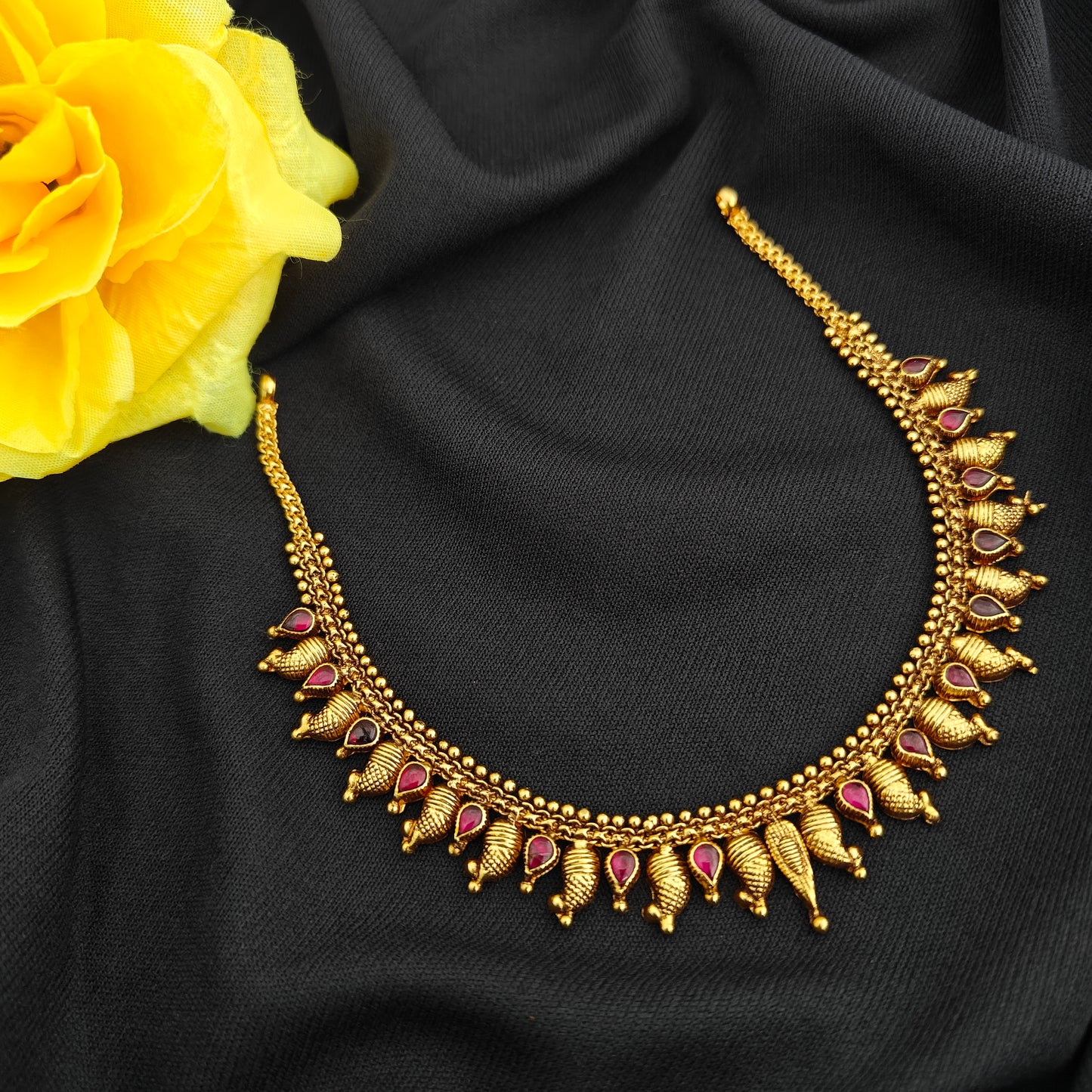 92.5 Silver  Mango Necklace design-RCV345