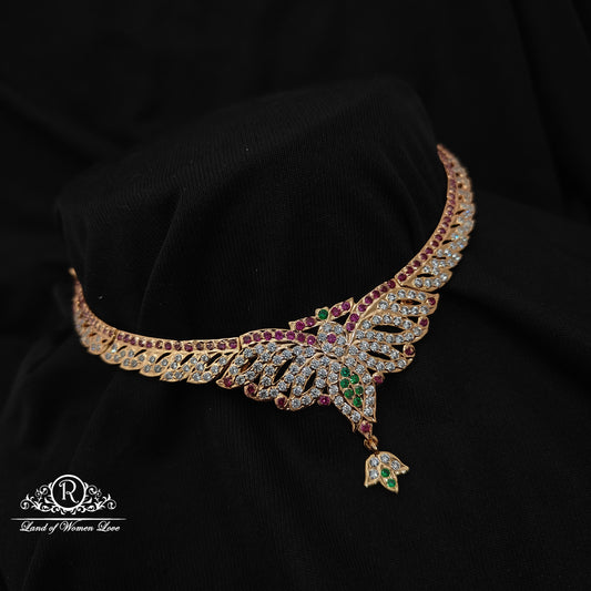 92.5 Silver with gold Necklace -RCK326