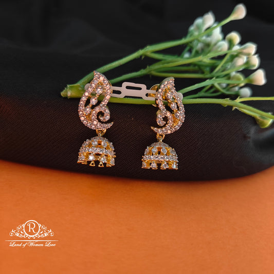 92.5 SILVER Diamond Finishing Earrings-RCCP93-1