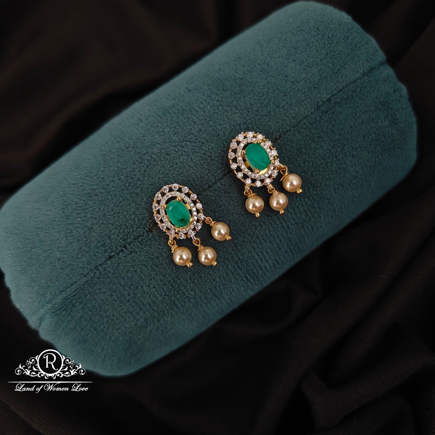 92.5 SILVER DIAMOND FINISHING EARRINGS-RCM1467