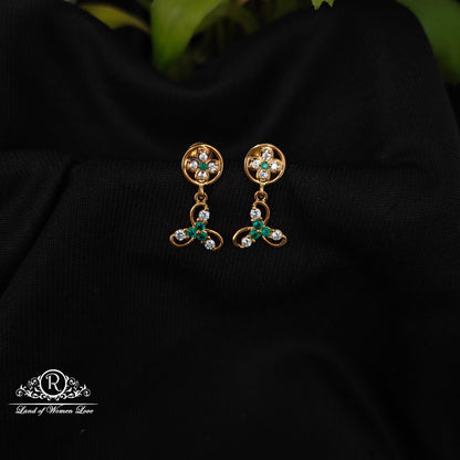 92.5 SILVER STONE EARRINGS-RCHD052