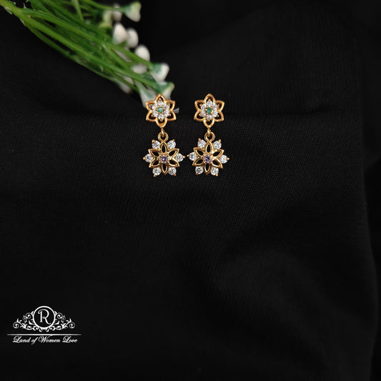 92.5 SILVER STONE EARRINGS-RCHD079