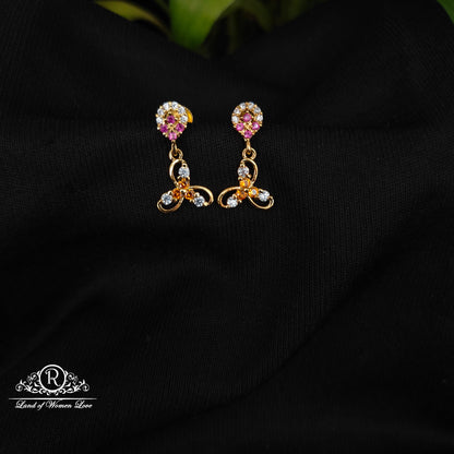 92.5 SILVER STONE EARRINGS-RCHD046