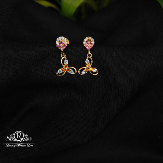 92.5 SILVER STONE EARRINGS-RCHD046