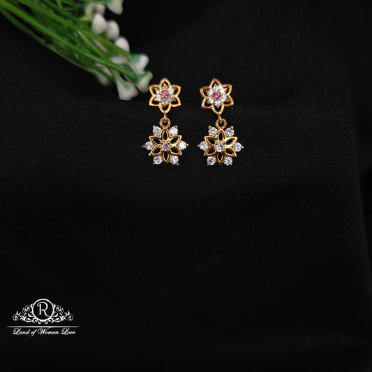 92.5 SILVER STONE EARRINGS-RCHD087