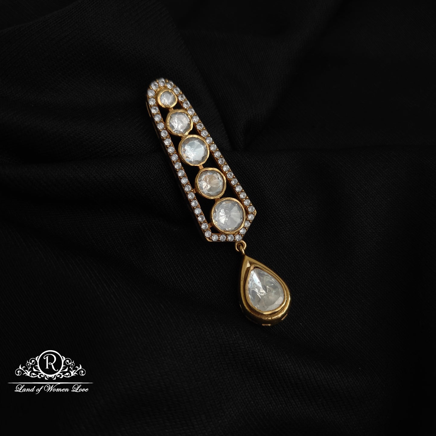 92.5 silver simple and cute mossinate side locket  -RCAA02