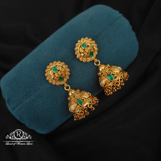 92.5 silver simple and Cute Jumkas -RCH1015