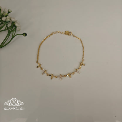 92.5 SILVER GOLD TONE BRACELET -RCG352
