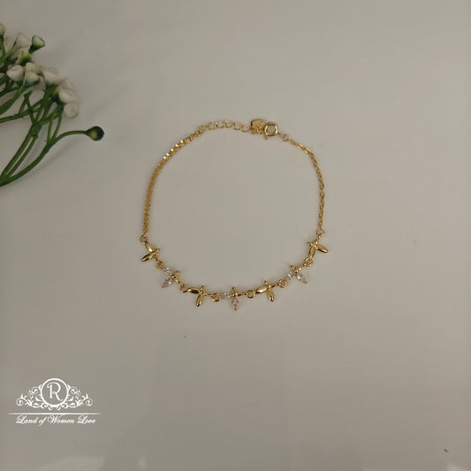 92.5 SILVER GOLD TONE BRACELET -RCG352