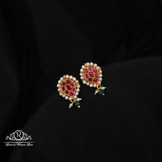 92.5 silver kundan earrings-RCNP003