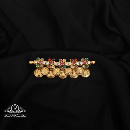 92.5 SILVER NAVARATNA STONE MALA LOCKET-RCZP057