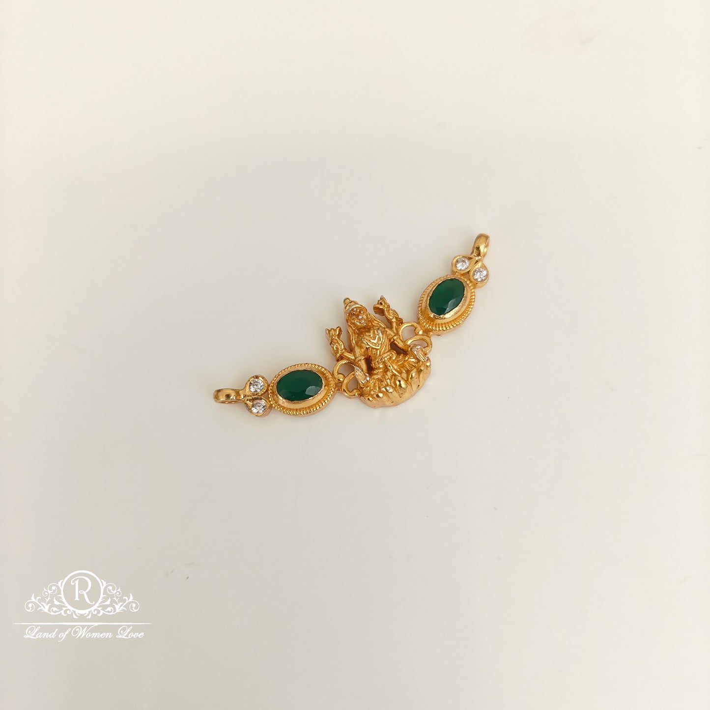 92.5 silver simple and Cute Lakshmi Devi design mala locket -RCM328