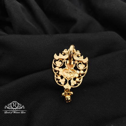 92.5 Silver lakshmidevi and peacock design  pendent-RCM1597