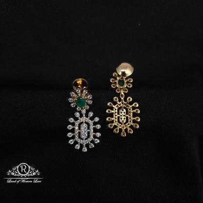 92.5 SILVER STONE EARRINGS-RCHD072