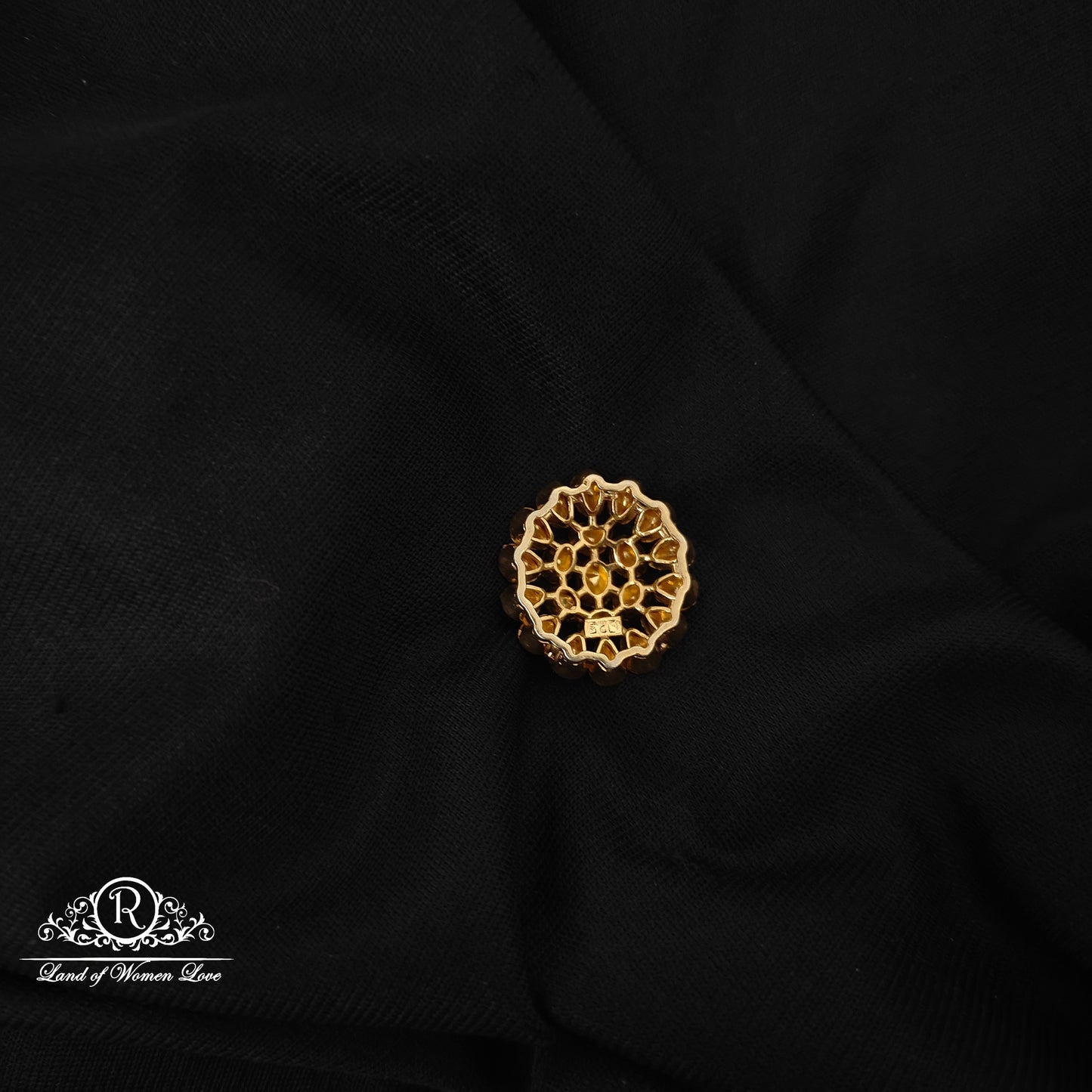 92.5-SILVER MOISSANITE Side Locket - RCMJ199