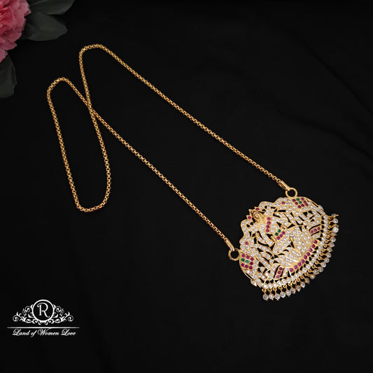 92.5  SILVER CHAIN WITH LAKSHMI DEVI LOCKET -RCK302