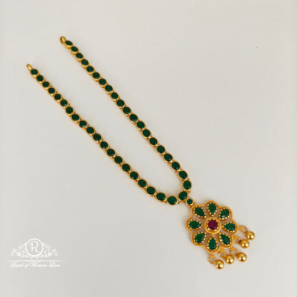 92.5 silver green necklace set-RCL86