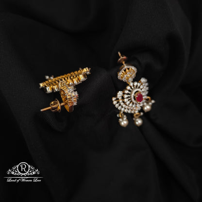 Silver diamond replica earrings -RCT16