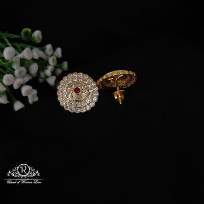 92.5  SILVER WHITE STONE STUDS -RCM1387