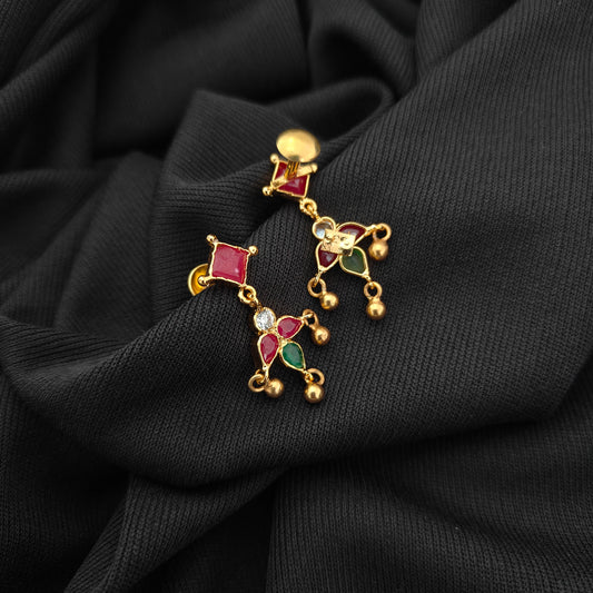 92.5 silver ruby earrings -RCBH087