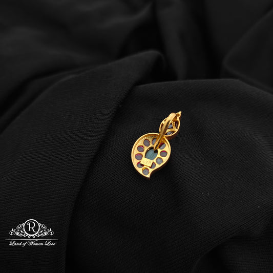 92.5 Silver Mango design ruby pendent -RCR201
