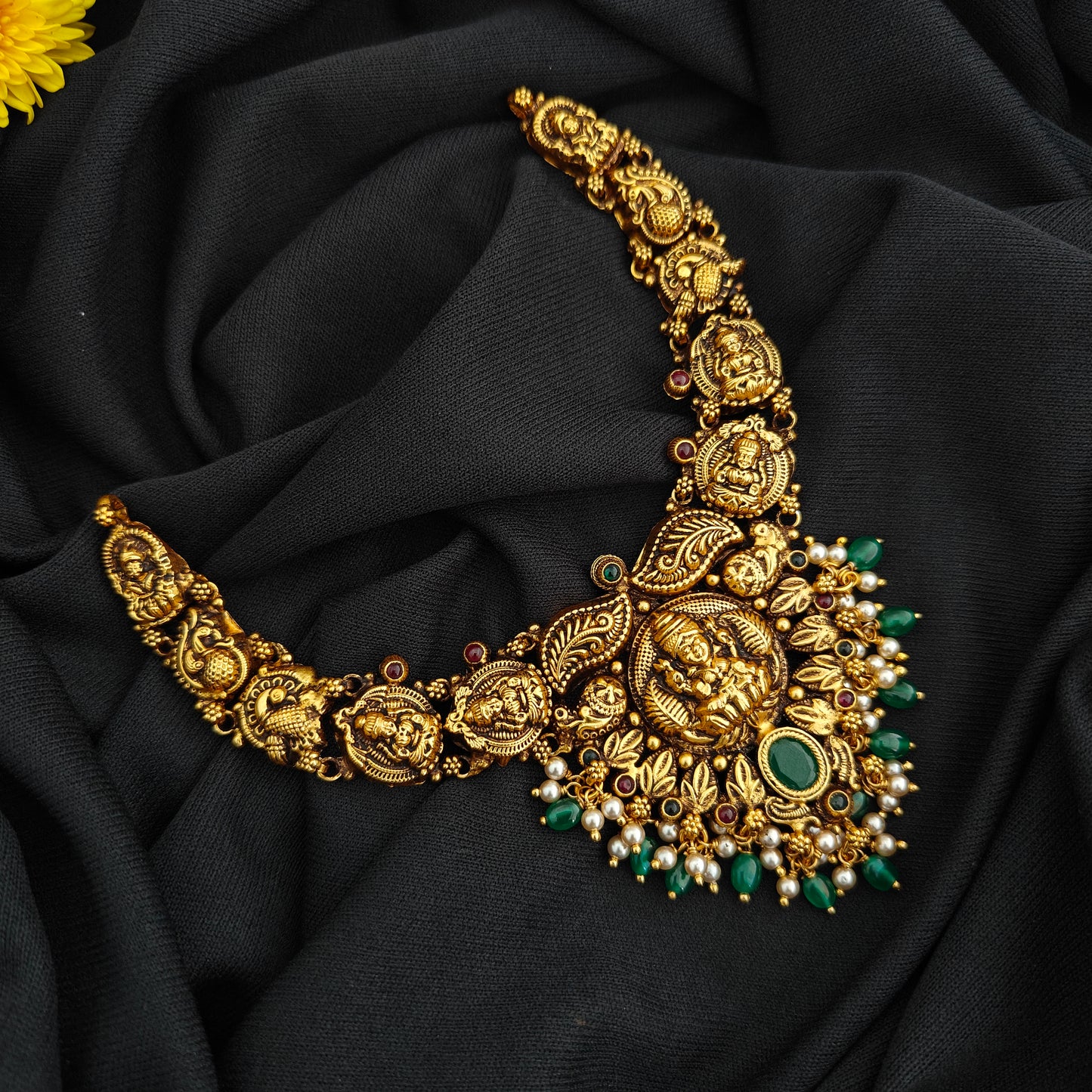 92.5 Silver  lakshmi devi  Necklace design-RCV322