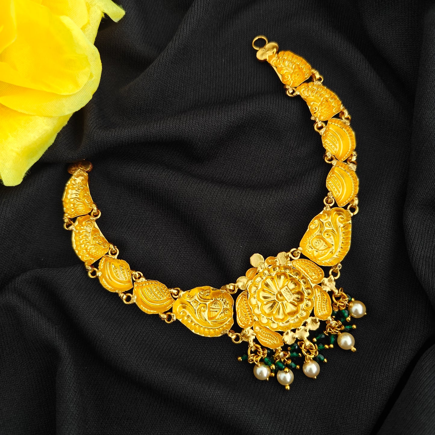 92.5 Silver Peacock Necklace design-RCV342