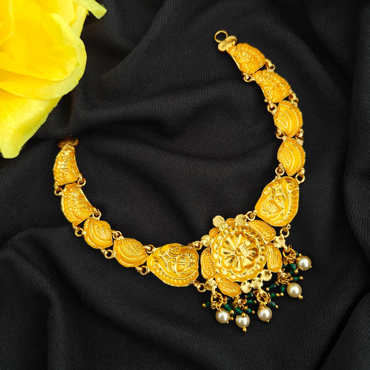 92.5 Silver Peacock Necklace design-RCV342