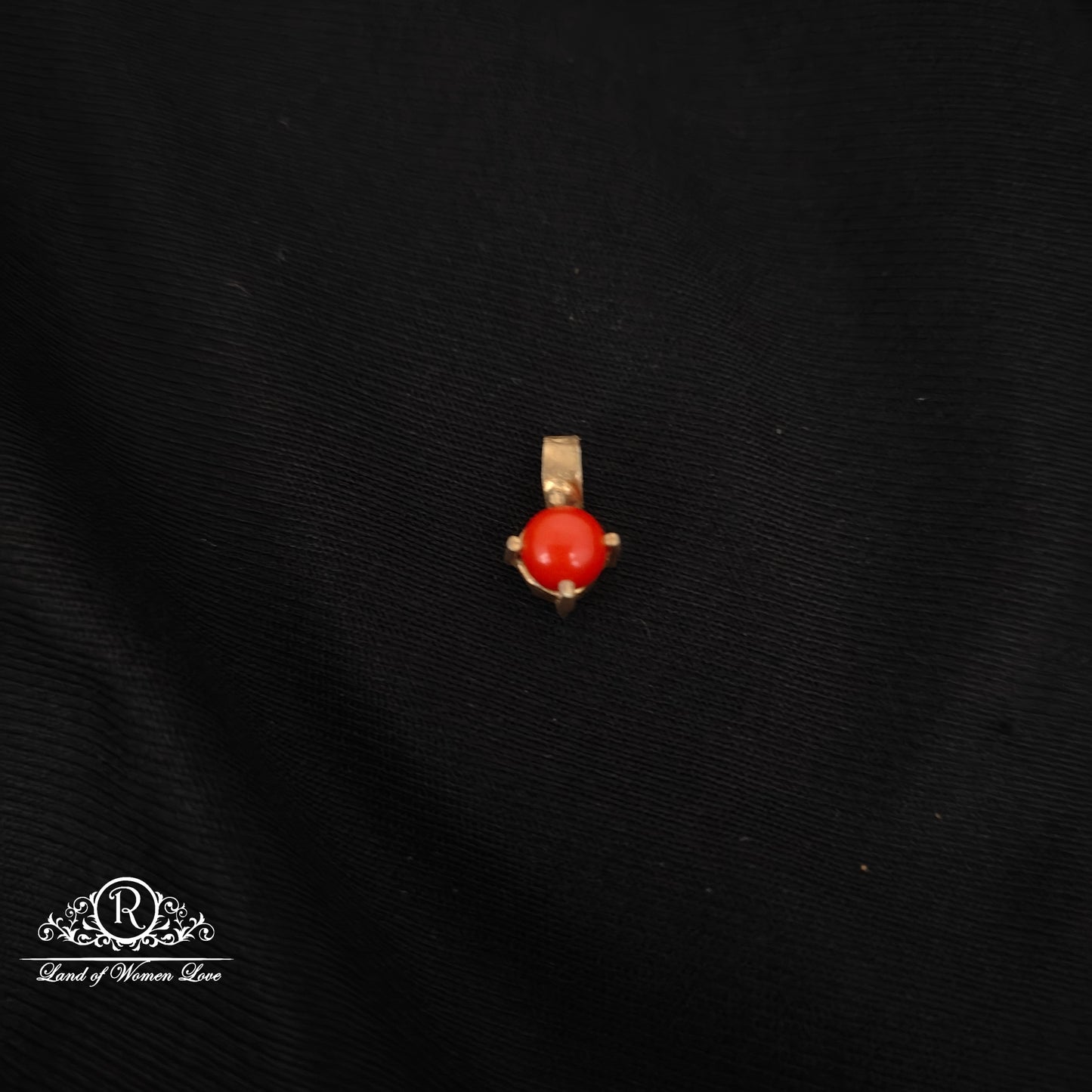 92.5 silver simple and Cute coral locket -RCH1030