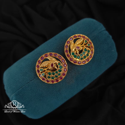 92.5 silver peacock earrings -SA207