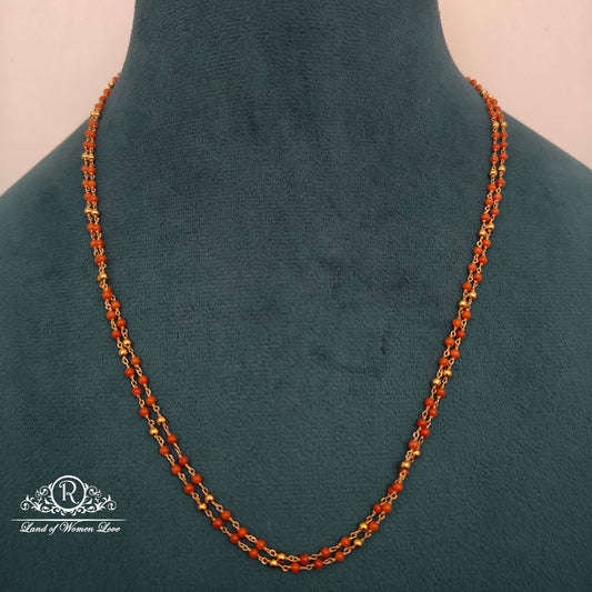92.5 Silver 2 lines Coral Chain -RCH1222