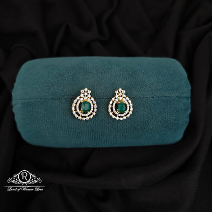 92.5 SILVER DIAMOND FINISHING EARRINGS-RCM1476