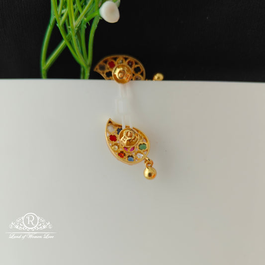 92.5 Silver Navaratna Earrings-RCCP519