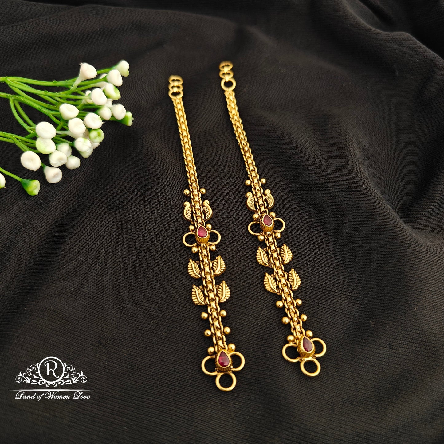 92.5 Silver Nakshi  Earchain-RCR153